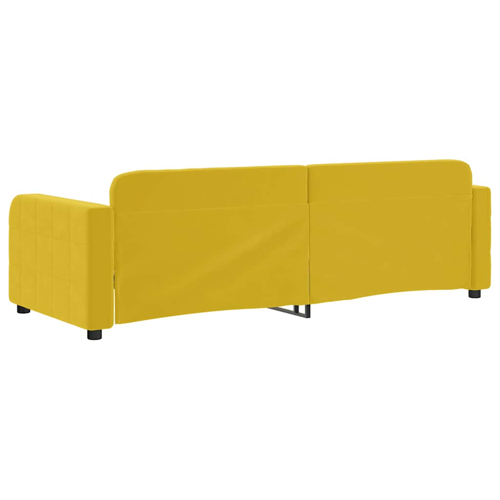 Daybed Yellow 80x200 Cm Velvet