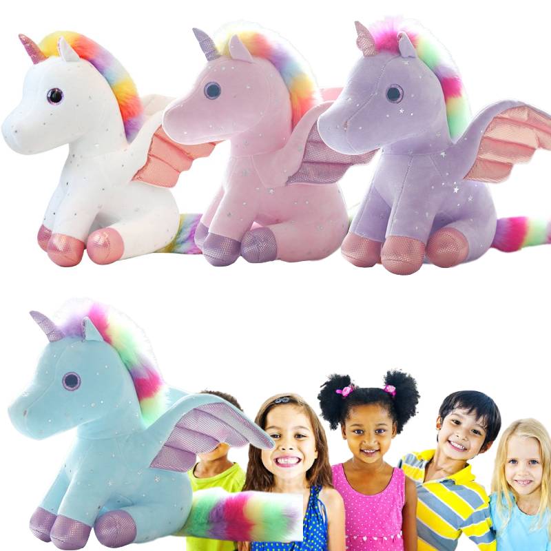 Rainbow Starry Sky Unicorn Plush Doll Stuffed Toy Children Kids Gift Birthday