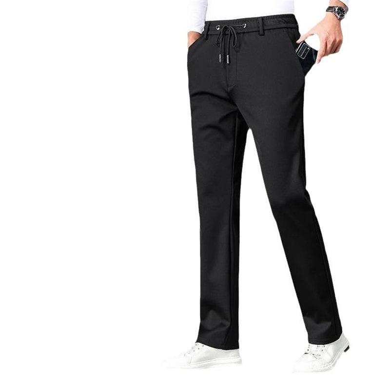 Calças de Verão para Homem, Calças Casuais Elásticas, Calças Longas Esportivas Leves de Secagem Rápida com Pernas Retas para Homem