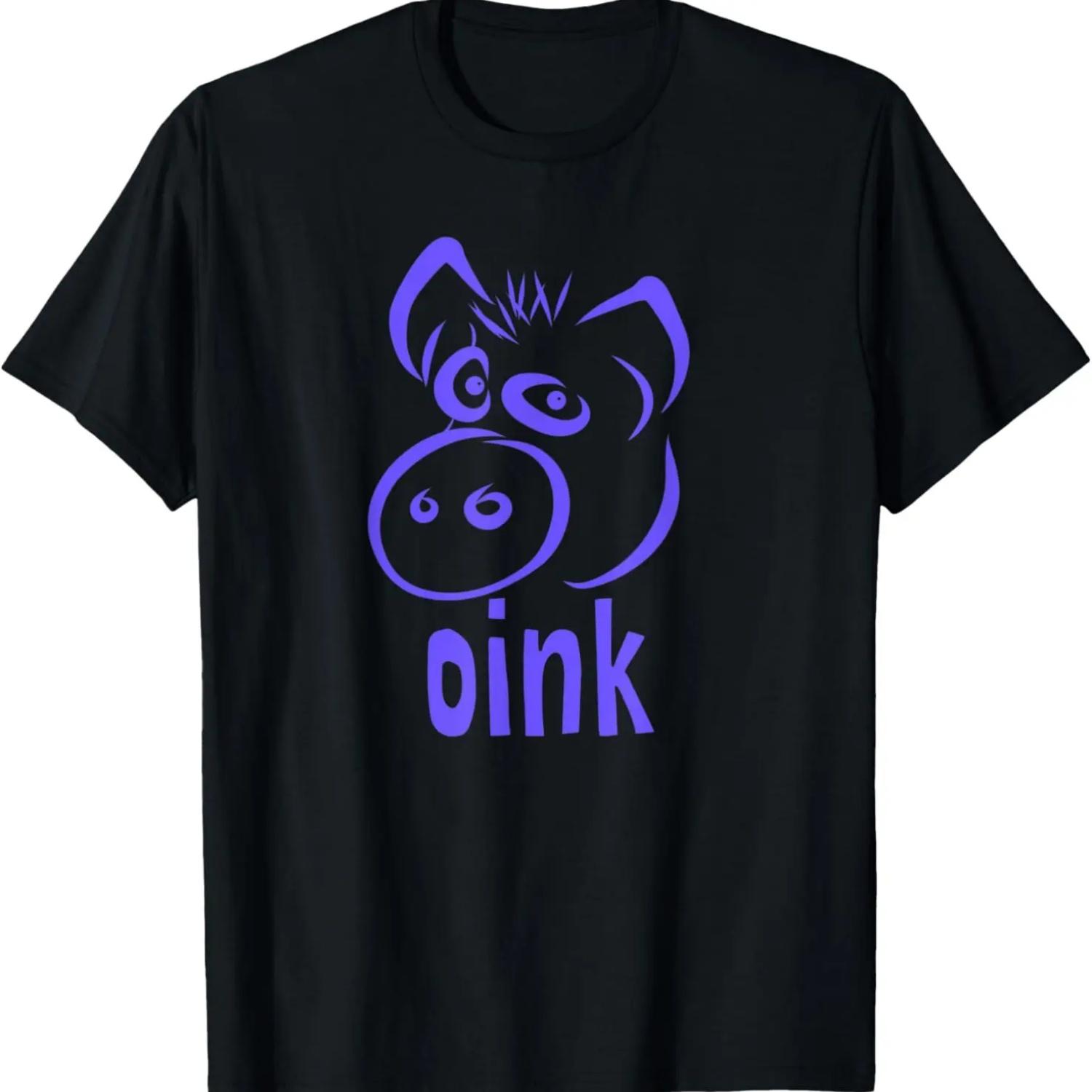 

Pig Oink one of series with Cow Moo Sheep Baa, & Duck Quack T-Shirt S