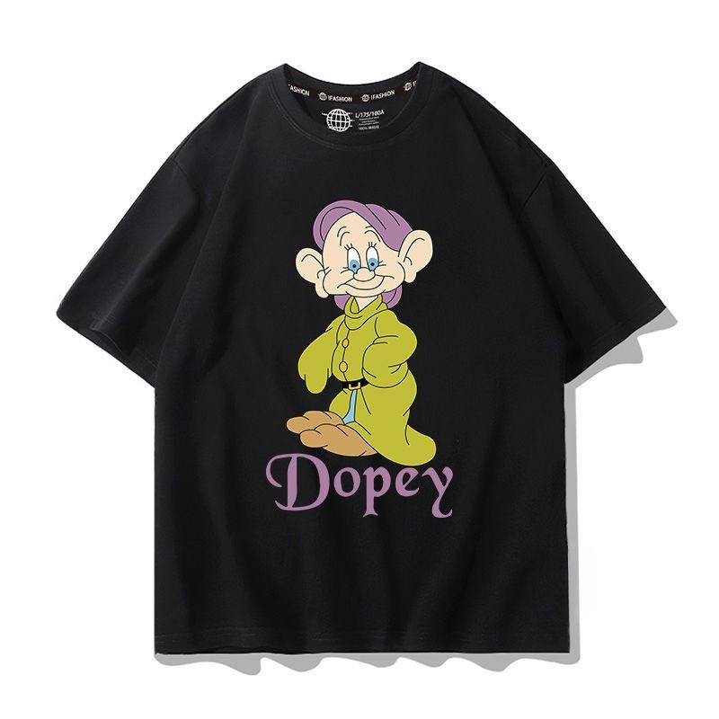 2026 New Seven Dwarfs Print Short Sleeve TShirt Summer Fashion Casual and Versatile Short Sleeve Loose Plus Size Top S