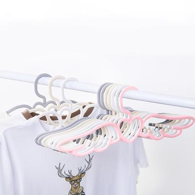5Pcs Clothes Hanger Cute Traceless Clothes Organization Angel Wings Shape Clothes Hanger Home Supplies