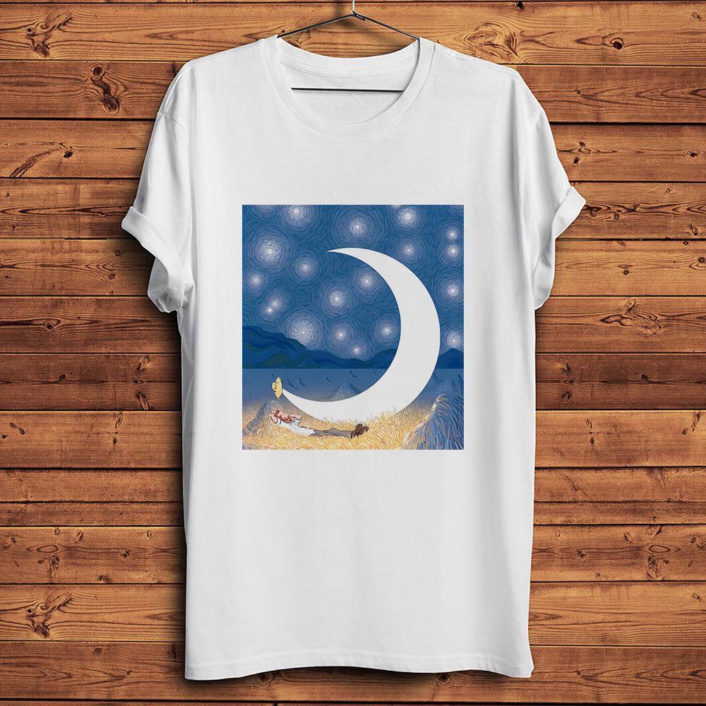 

Vincent Van Gogh on Moon Sunflower Starry Night Funny Artistic TShirtCasual Short TshirtUnisex TeeBreathable Print NoCrack 4XL
