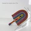 Vietnamese Seaweed Straw Fan: African-Style Wall Decor & Handheld Palm Leaf Fan