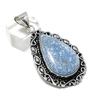 Natural Angelite Stone Gemstone 925 Sterling Silver Jewelry Pendant 2.25" ETC-14232