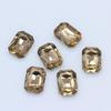 Octagonal Long Gem Crystal Glass Rhinestone for Clothing, Shoes, Phone Stickers, DIY Jewelry Accessories