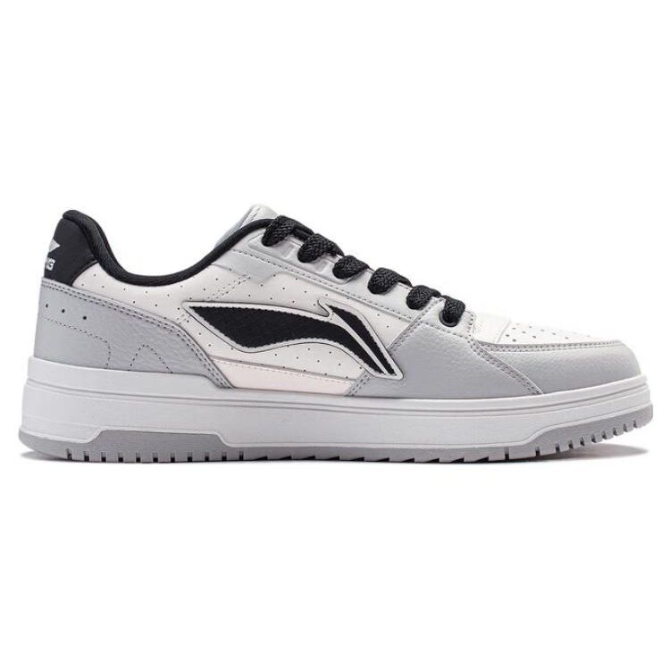 Li Ning Tian Ji 2.0 Soft Shock Absorption Low Top Skate Shoes Men Skate Shoes White Gray Black AGCT345-1