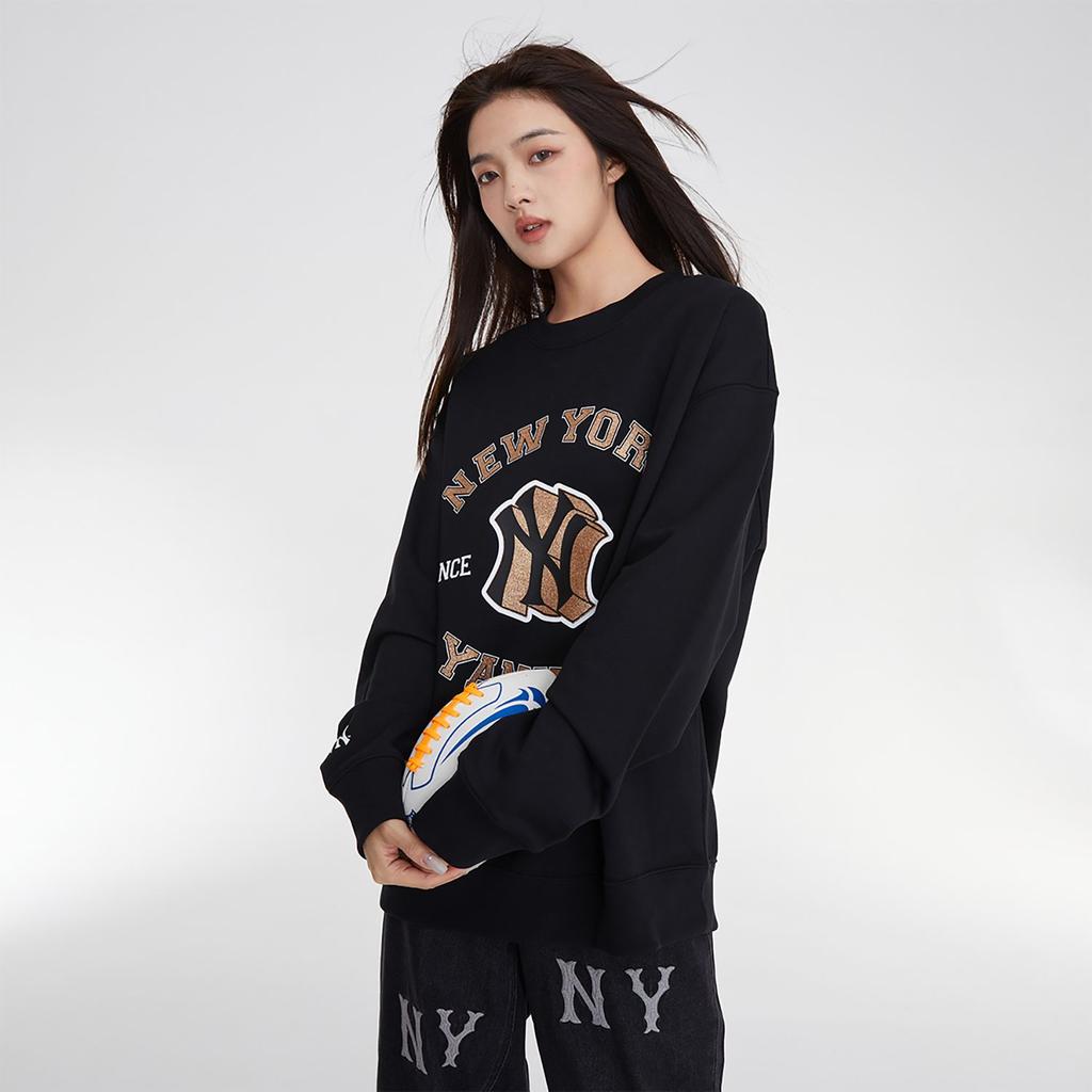 MLB Sweatshirts Unisex Black Crew Neck Moderate Regular 3AMTV1034-50BKS