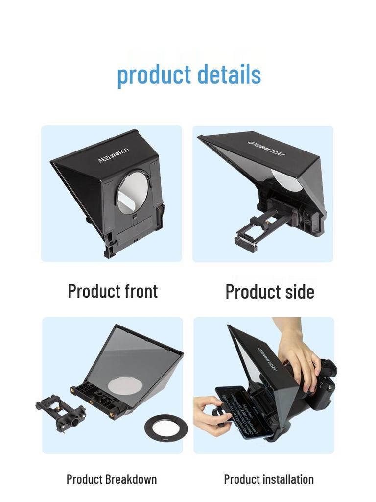 TP2 Large Screen Dual-Use Teleprompter for Camera & Phone