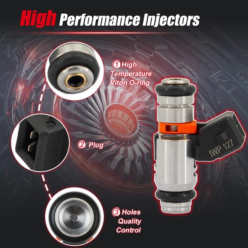 4PCS Fuel Injectors For Ford Fiesta Ecosport 1.6L 2003-2006 IWP-127 50103302 501 033 02 1221551 2N1U-9F593-JA 2N1U9F593JA IWP127