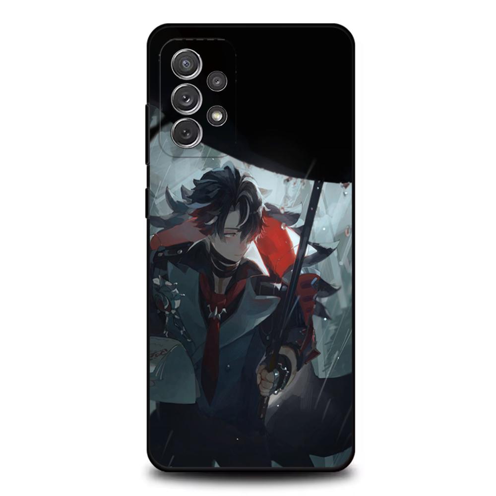 G-Genshin Impact Wriothesley Phone Case For Samsung S25,S24,S21,S22,S23,S30,Ultra,S20,Plus,Fe,Lite,Note,10,9,5G Black Cover