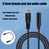 3.5mm Locking Screw Female To Female Stereo Audios Adapters Cable Secure Connection PVC Housing 20cm