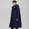 National standard high-quality thermal coat down jacket for men and women medium and long couples cross-border outdoor tooling hooded jacket