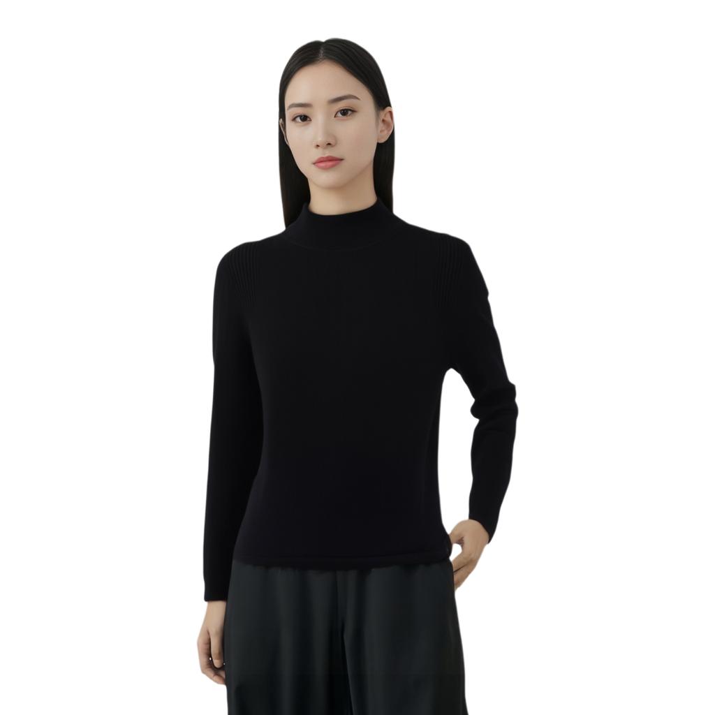Anta Champion Travel Series Solid Color Breathable Soft Versatile Long Sleeve Knit Top Women tops 162540404-3