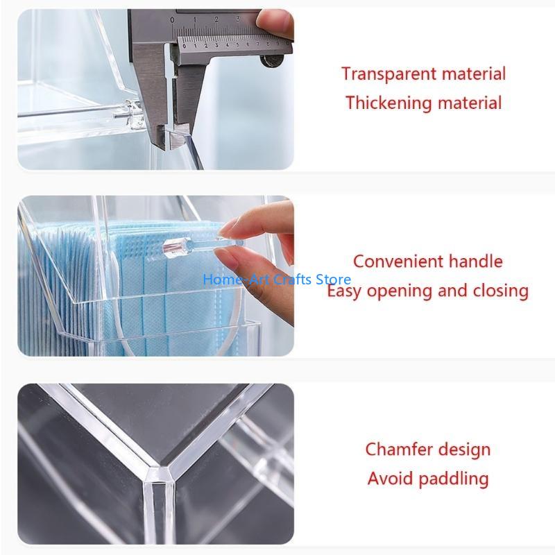 

Y3NA Face Mask Dispenser Box Holder Storage Box High Mask Case With Cover China Mainland