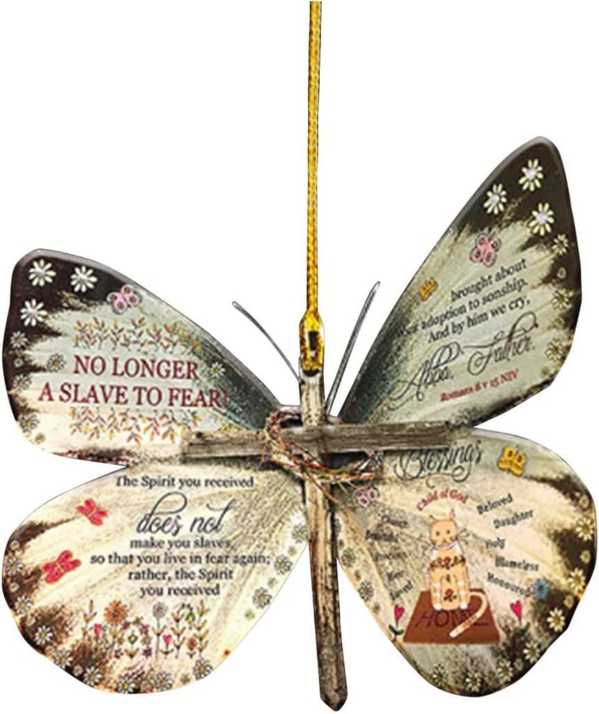 Enchanting Acrylic Vintage Butterfly Car Pendant Decorative Piece For Festive Occasions
