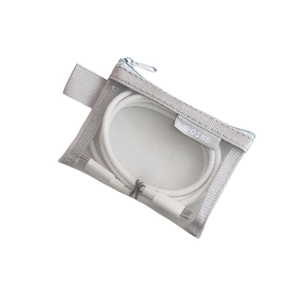 Multipurpose Nylon Transparent Storage Bag Square Lightweight Mesh Storage Pouch Breathable Data Lines Organizer Home Use