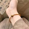Retro Chinese-Style Natural Olive Pit & Tiger Eye Bead Bracelet for Women