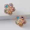 Juran Rhinestone Flower Design Stud Earrings Valentines,Mom,Mother,Mother's Day,Gift