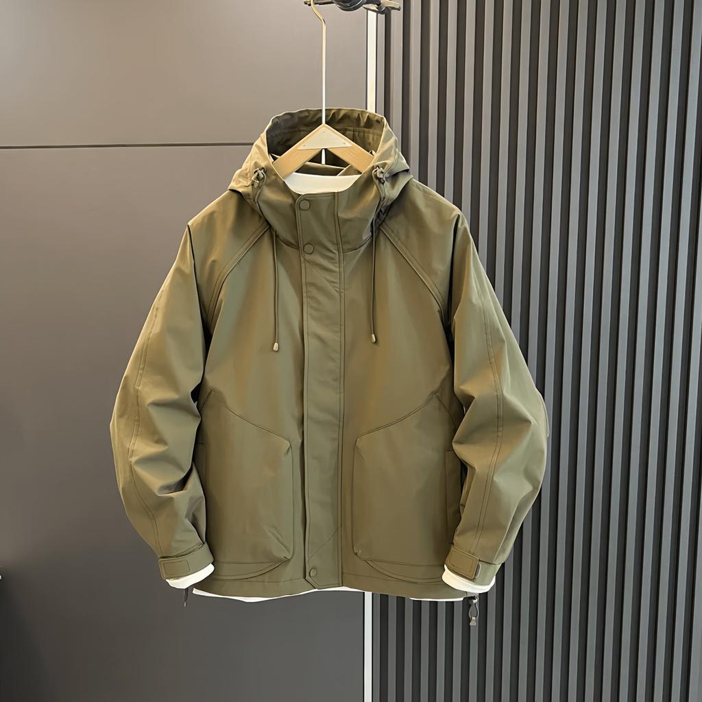 Spring and Autumn Hooded Jacket Men's Casual Versatile Fashion Sports Simple Outdoor Jacket