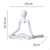 Contemplative Abstract Sculpture Clock Artistic Figurine Unique Decor Desktop Ornament for Bedroom