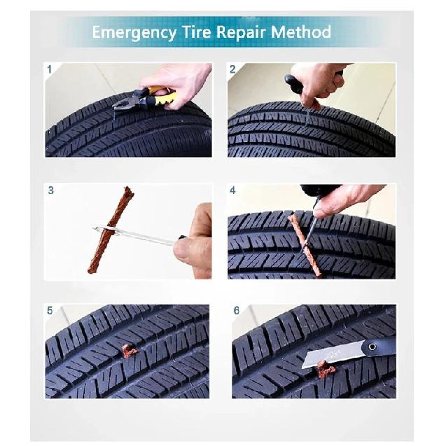 Best Quality Car Tire Repair Tool Tire Repair Kit Studding Tool Set Auto Bike Tubeless Tire Tyre Puncture Plug Garage Tools