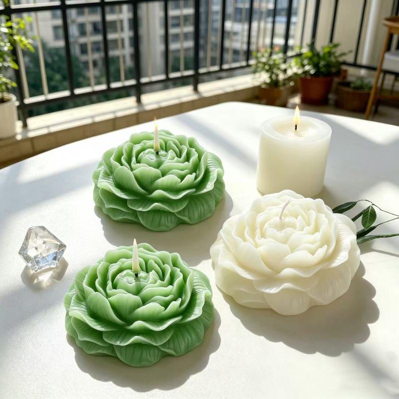 Peony Mousse Cake Silicone Mold for Soap, Candle, Plaster, and Aroma Stone Decorations