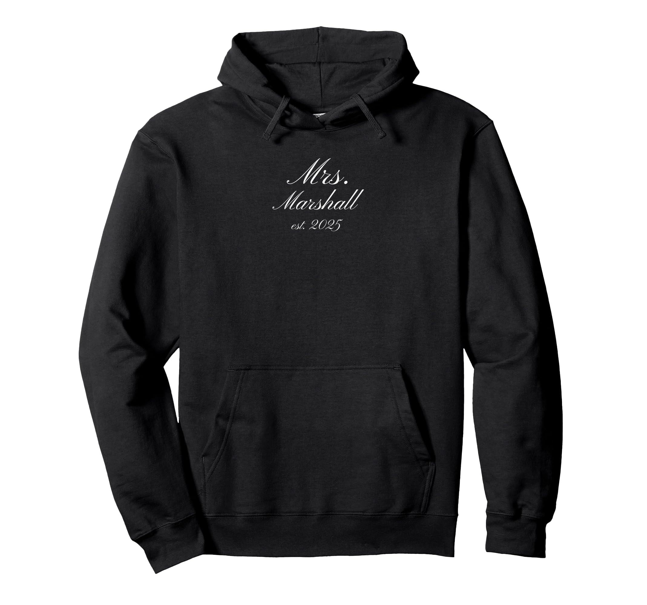 

Mrs. Marshall 2025 Wedding Engagement 1000 Name Collection Hoodie
