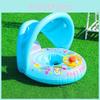 Comfortable Inflatable Baby Swim Ring With Sunshade For Kids Pool Fun And Safety