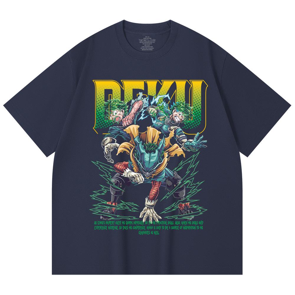 230 Gsm 100% Cotton My Hero Academia V15 Deku Print Unisex Heavy Cotton T Shirt