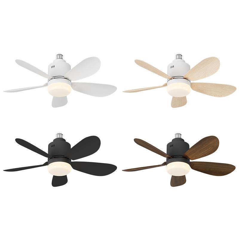 E27 Ceiling Fan Household Fan Light Detachable Multifunctional Remote Control Ceiling Fan Light for Living Room and Bedroom Lamp