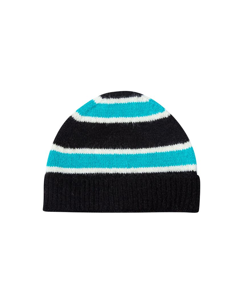 THEVINYLHOUSE Mohair Striped Beanie Mint (Vh2Dfuab23A)
