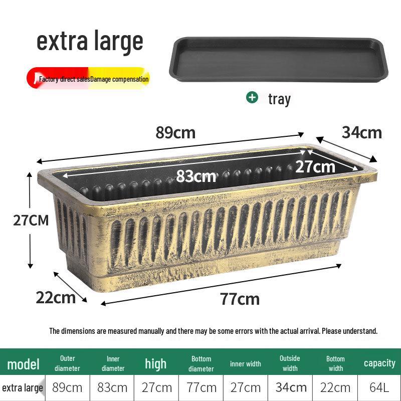 Large Rectangular Plastic Balcony Planter with Free Shipping