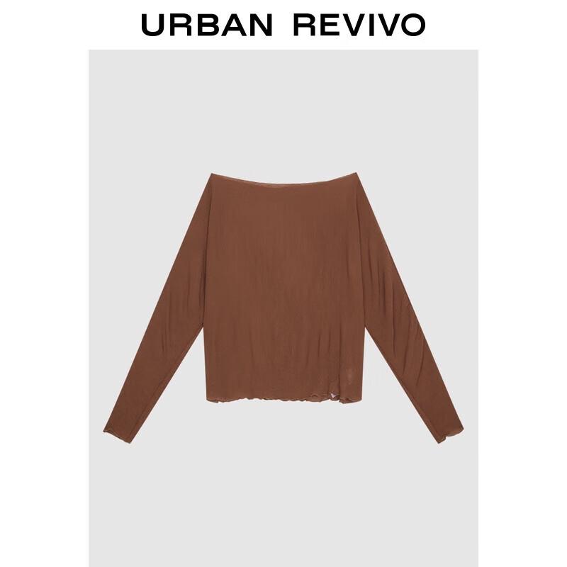 UR 2025 Autumn Women's Off-Shoulder Ruffle Blouse