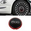 4 Piezas Tapacubos de 133 mm para Rueda de Fiat 500 Tapas Centrales de Rueda Pegatina Emblema 68078419AC 68078421AC 51884863 Rojo G
