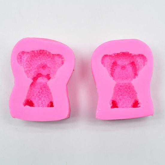 Cute Plush Baking Cake Bear Silicone Mold Handcraft Decoration Soap Mould Tool