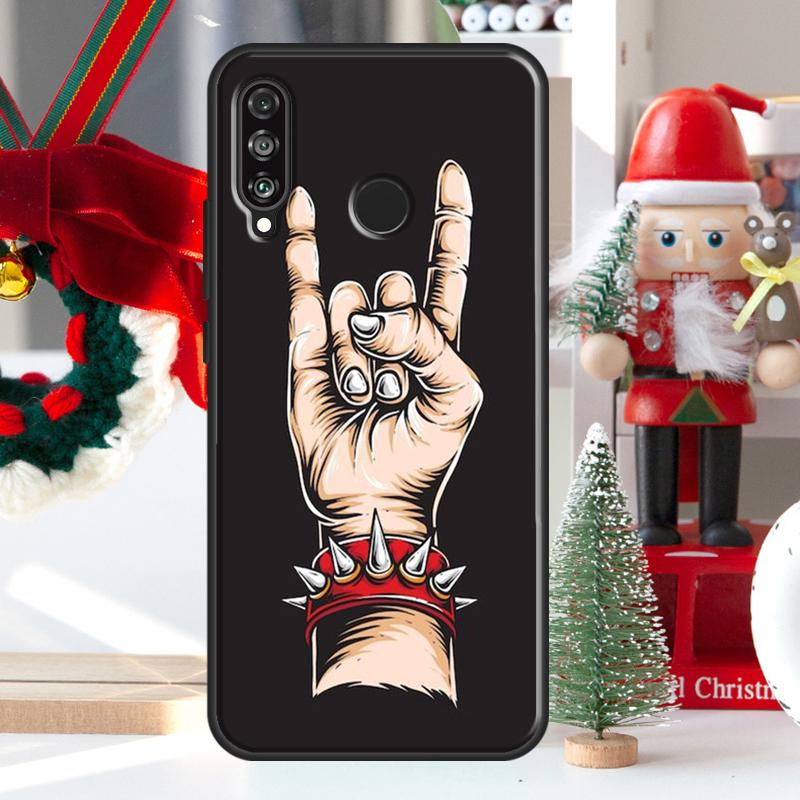 Rock and Roll Skull Case For Huawei P30 Lite P40 P50 P20 Pro P Smart 2021 Nova 5T Nova 9 Honor X9 X8 X7 50