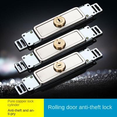 New Alloy Roller Shutter Door Lock with Key Middle Bottom Roll Gate Lock Cross Shaped Hardware Anti-theft Locks Garage