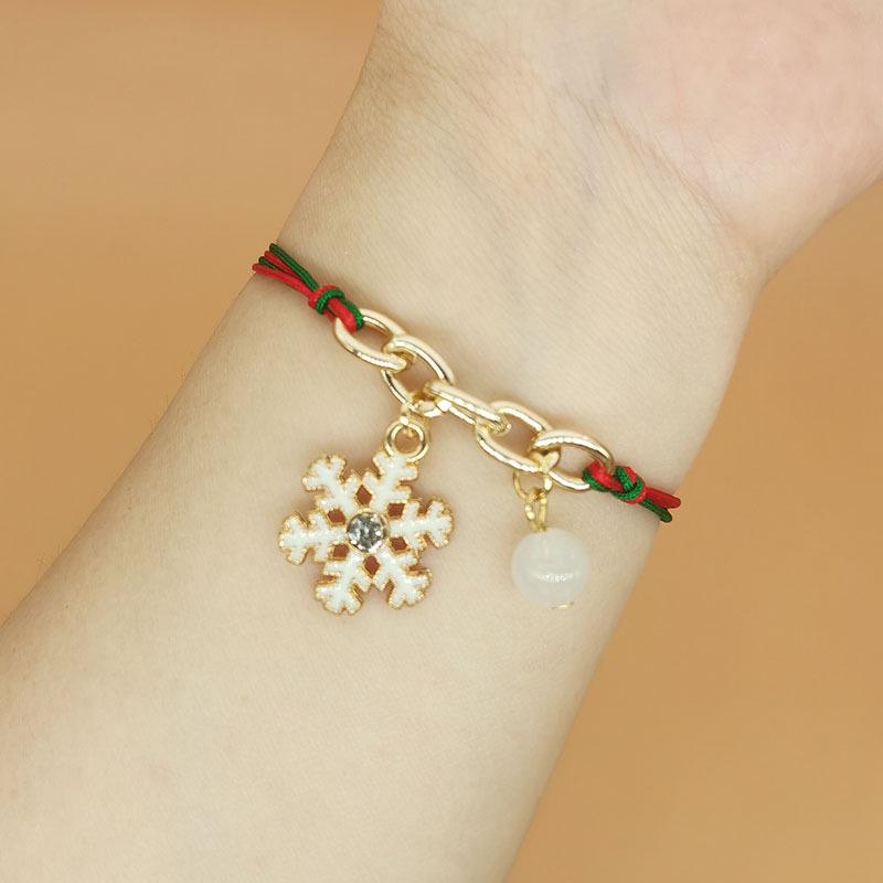 Luminous Christmas Alloy Bracelet with Santa, Tree, Bell, Snowflake, and Lucky Bag Charms