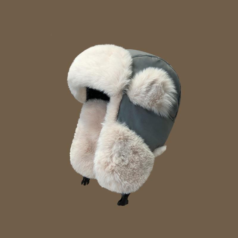 

Женская зимняя утолщенная бархатная термохлопковая шапка для велоспорта, ветрозащитная, с защитой ушей, сноубордическая шапка, теплая шапка для мужчин серый