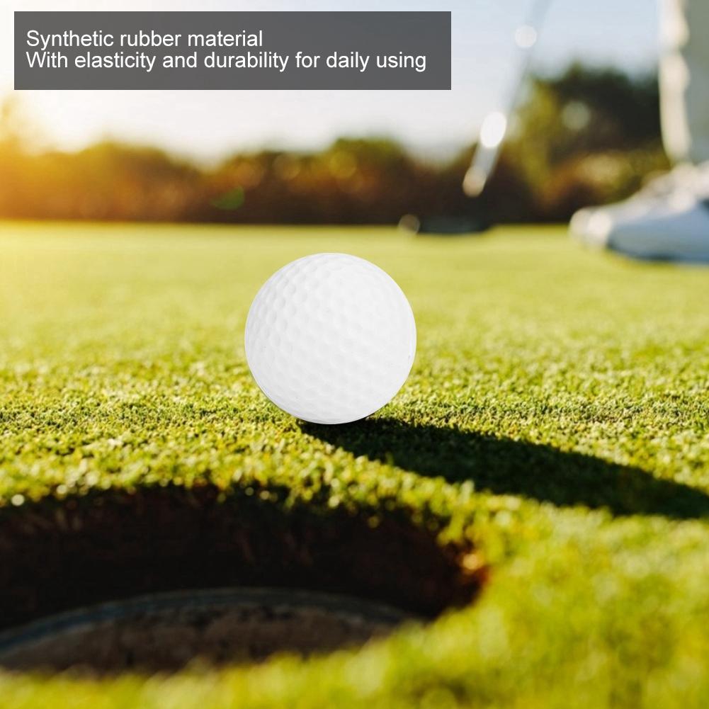6PCS Synthetic Rubber LED Luminous Golf Ball Bright Attractive for Daytime Night Training Luminous Color Blue