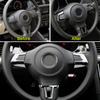 3ks Chromovaná lišta krytu volantu pro Volkswagen Golf MK6 Polo Eos Jetta Caddy Touran 2009 2010 2011 2021 2013 2014 Díly interiéru auta Příslušenství