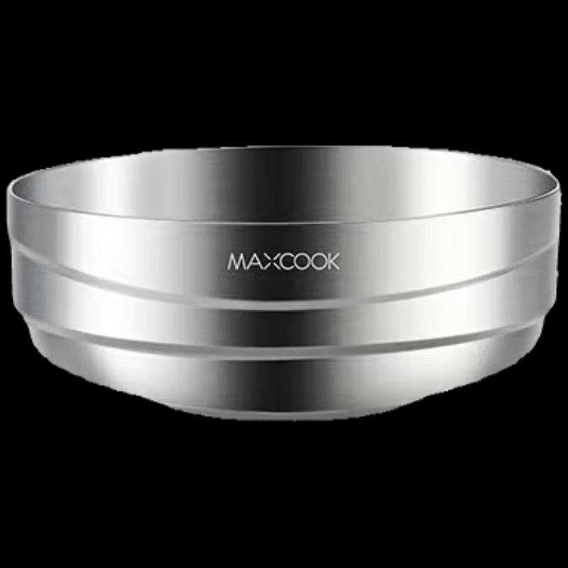 MAXCOOK 304 Stainless Steel Double-Layer Insulated Soup Bowl