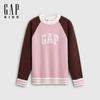 Girls' Letter Logo Color-Block Raglan Knit Top
