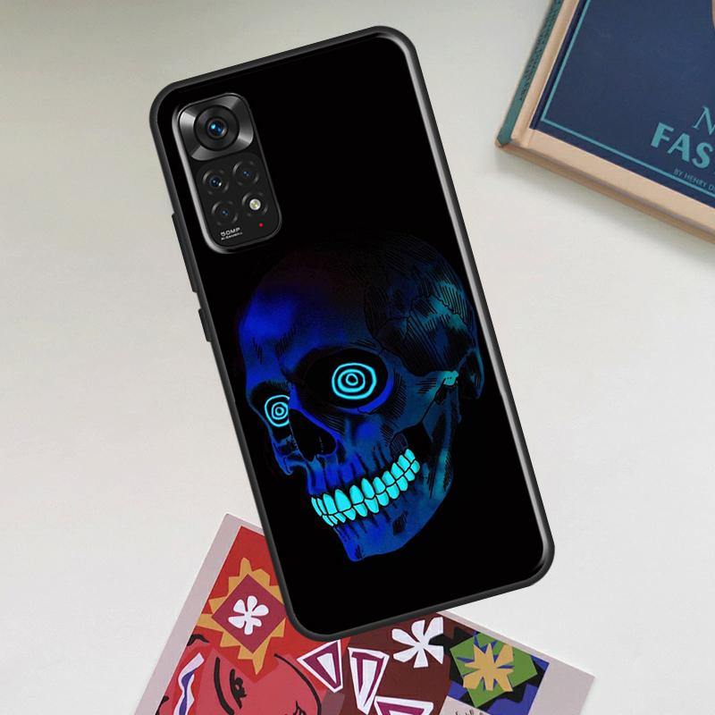Cool Spooky Skull Face Case For Xiaomi Redmi Note 12 Pro Plus 8 9 10 11 Pro 8T 9S 10S 11S 12S 9C 10A 10C 12C Cover