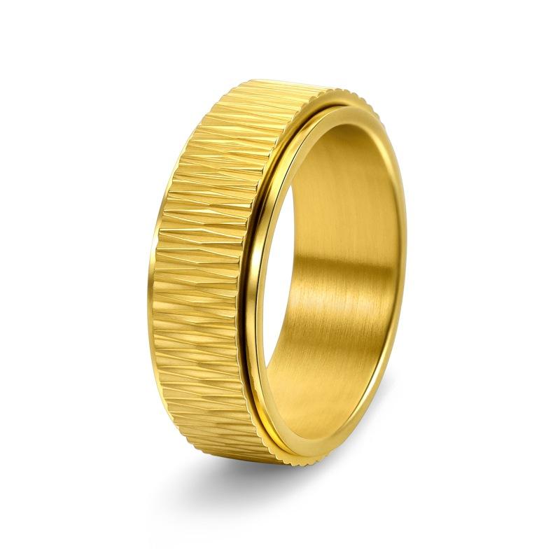 8mm New Fashion Stainless Steel Rotatable Ring for Men