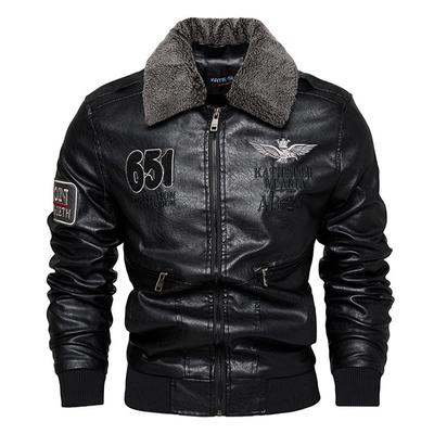 Nová zimní móda Velká velikost bunda Pánské fleece zesílená pánská kožená bunda Motocykl Pánské oblečení