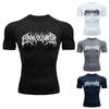 Kompressionsshirts für Herren Kurzarm Fitnessstudio Training Fitness Unterhemden Schnelltrocknend Athletisches T-Shirt Top 882