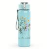 1PC Wildflower Inspirational Quote Graphic,750ml Color Plastic Sports Water Bottle,Leakproof Flip Straw Lid,Suitable for Sports Office Home Use
