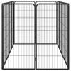 Vidaxl Kojec Dla Psa, 12 Paneli, Czarny, 50X100 Cm, Stal